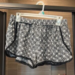 Mossimo Supply Co. Black and White Patterned Women Shorts